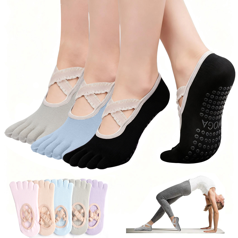 Medical Tape - Bayanlar Kaymaz Pilates Çorap Kadın Dantel