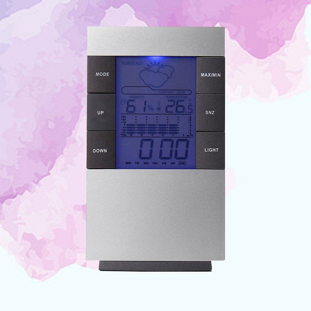 Thermometer Digital - 1 Adet LCD Dijital Alarm Saatli