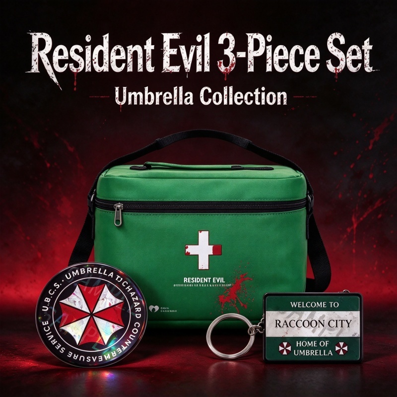 First Aid Kit - Resident Evil Umbrella Cosplay Seti: Yeşil